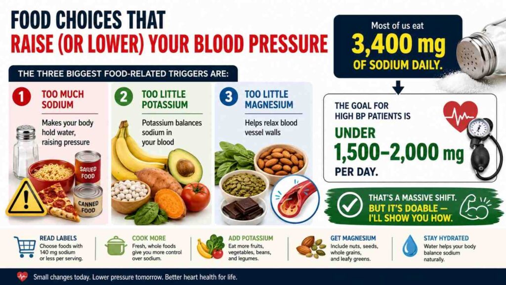 Actually Causes High Blood Pressure Through Food
