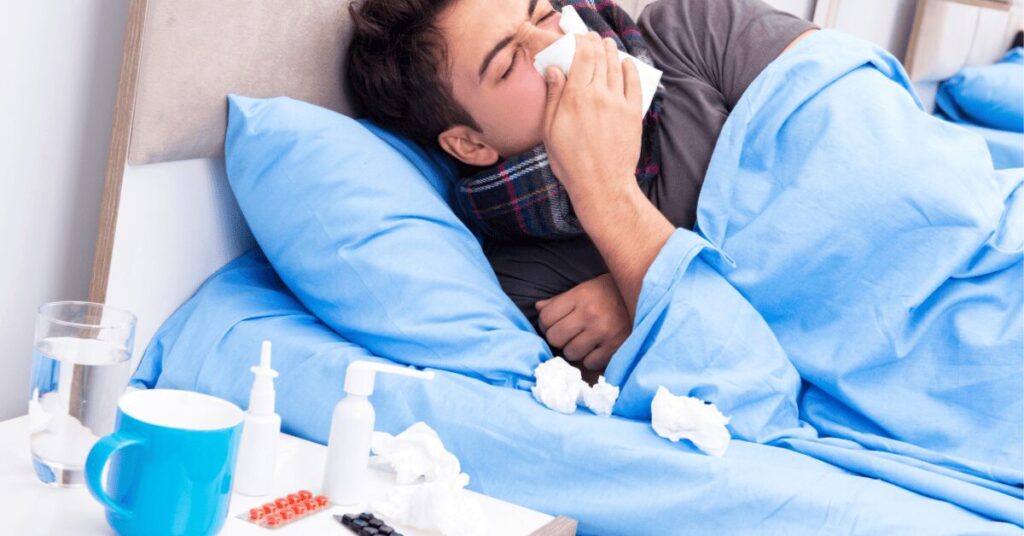 a man symptoms of flu
