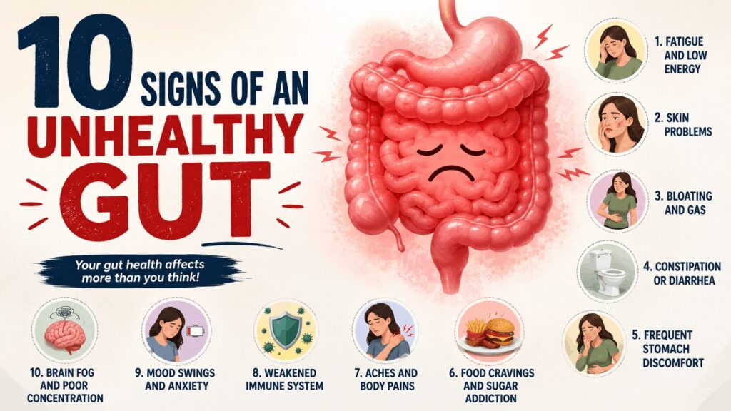 10 Signs of an Unhealthy Gut