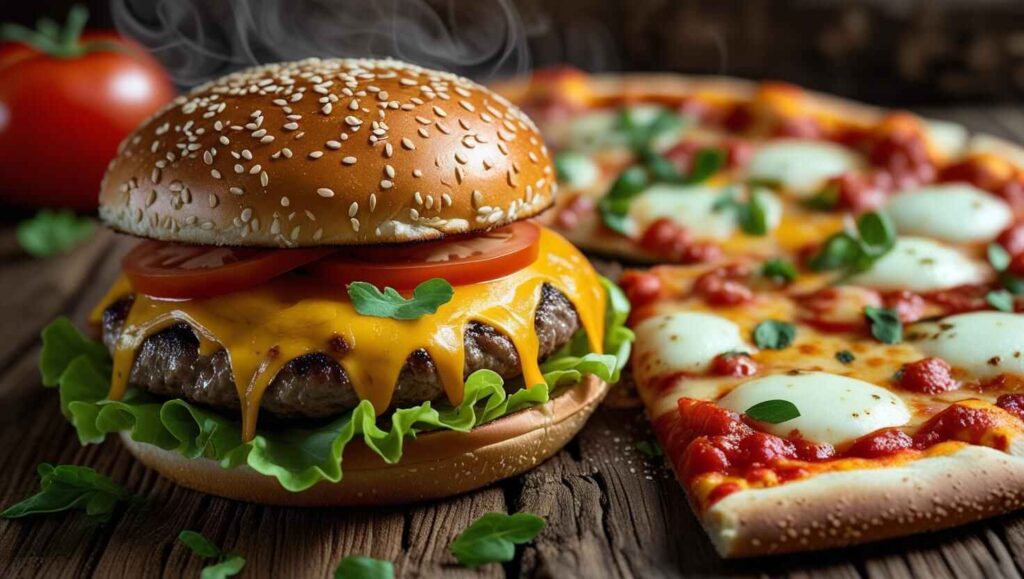 Burgers and Pizza