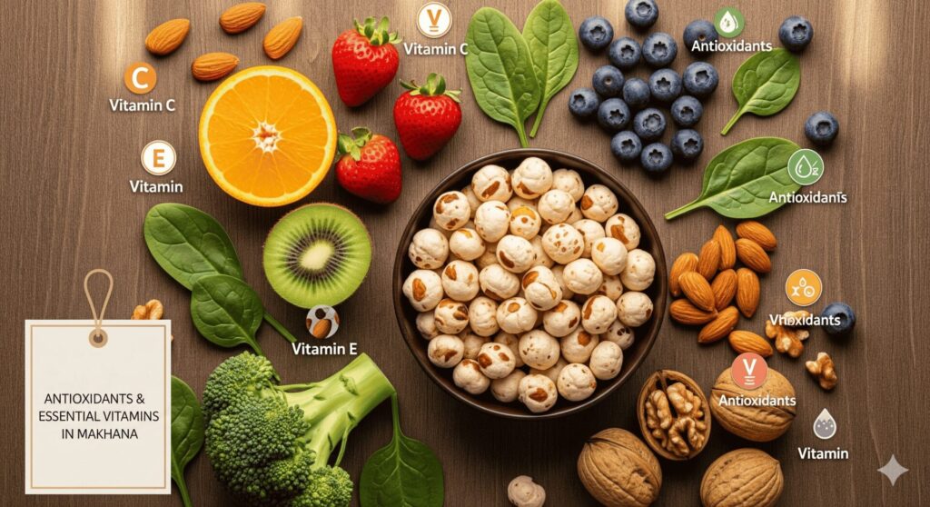 Antioxidants and Essential Vitamins in Makhana