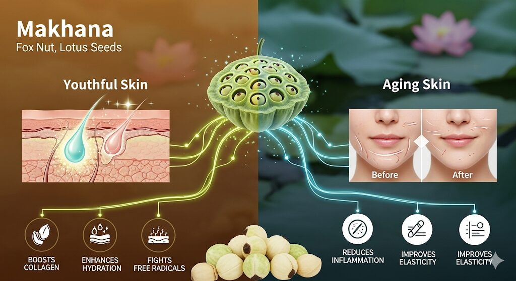 Impact of Makhana on Skin Health and Aging