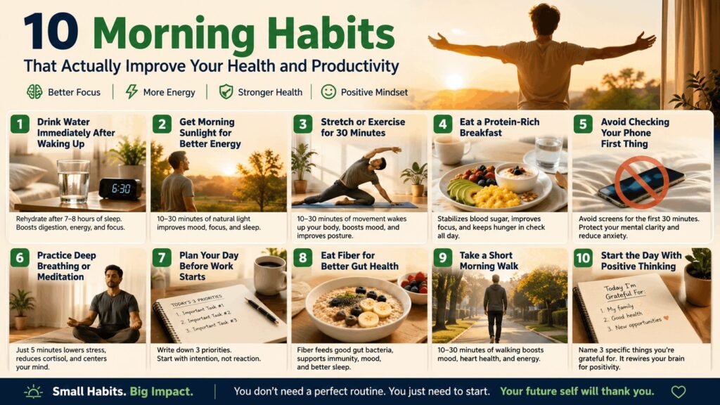 10 morning habit that actually improve health