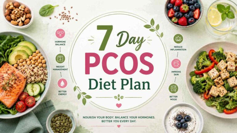 PCOS diet plan with healthy foods