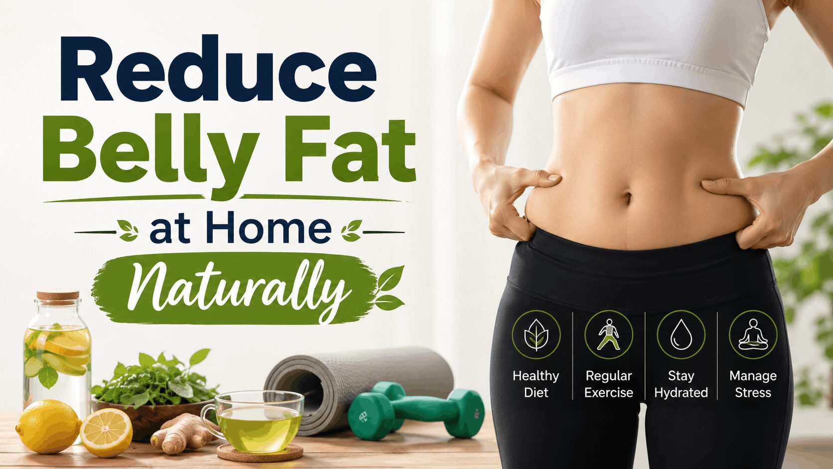 Reduce Belly Fat at Home Naturally 1