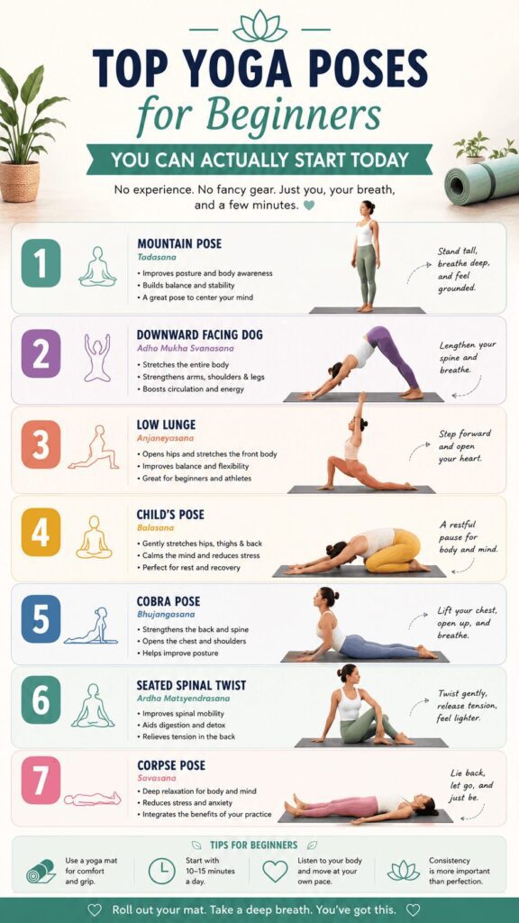 Top Yoga Poses for Beginners You Can Actually Start Today