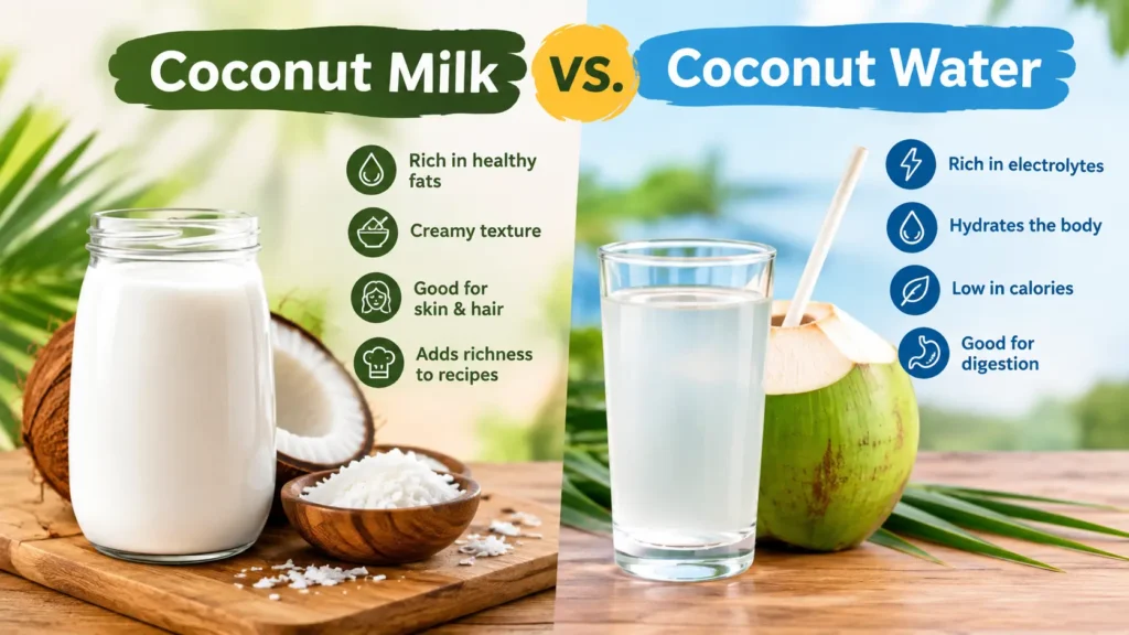 Coconut Milk vs. Coconut Water