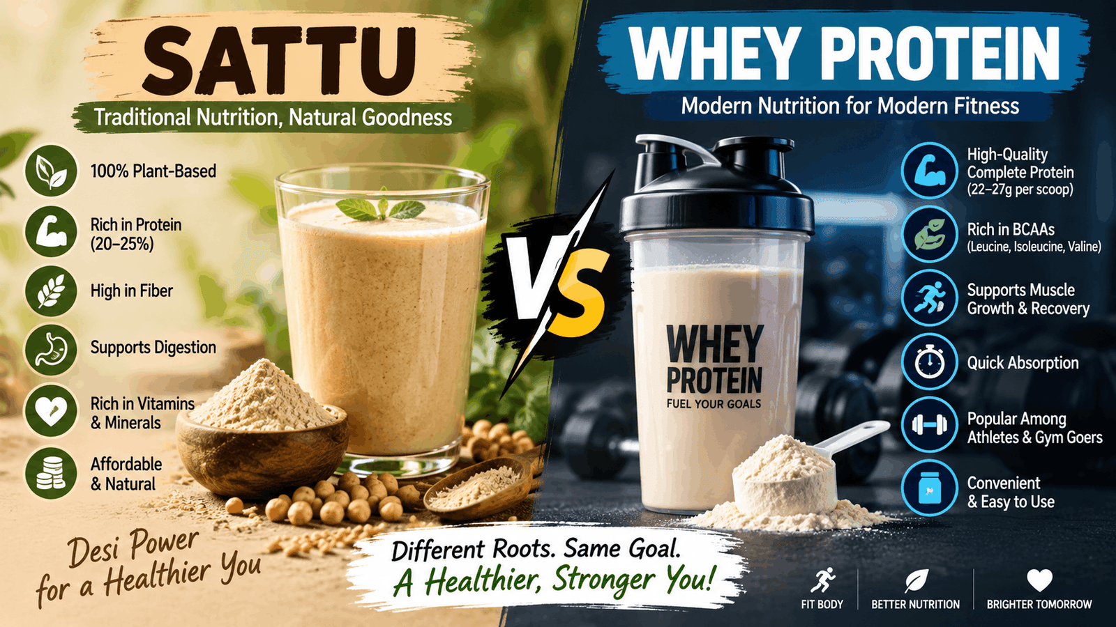 Sattu vs Whey Protein