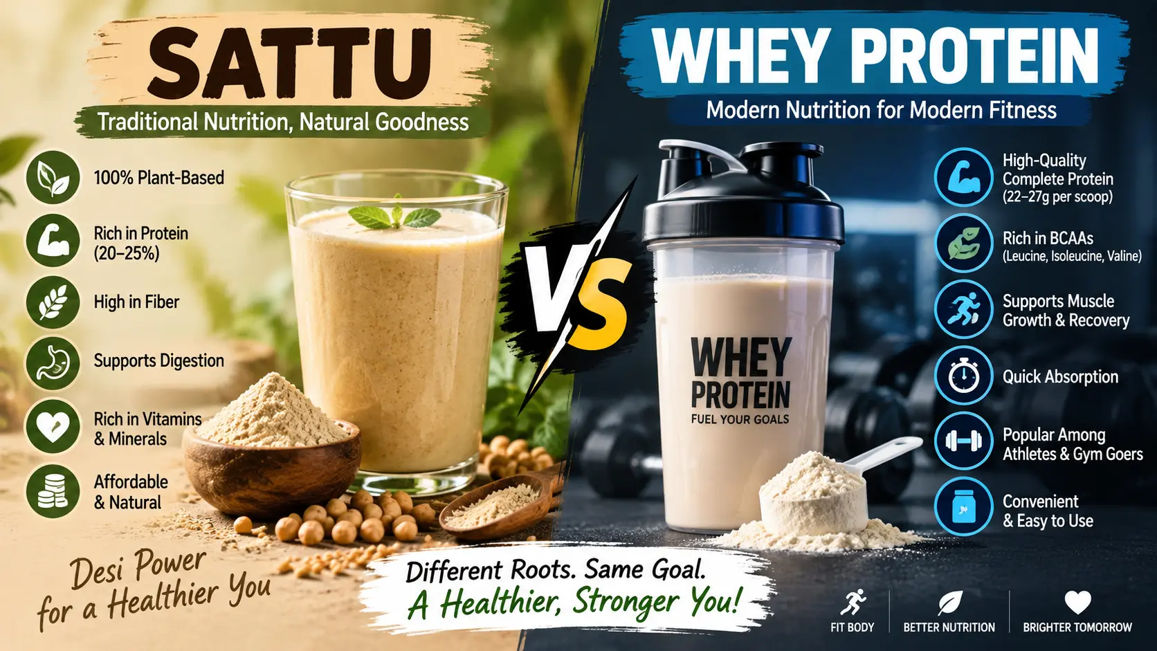 Sattu vs Whey Protein