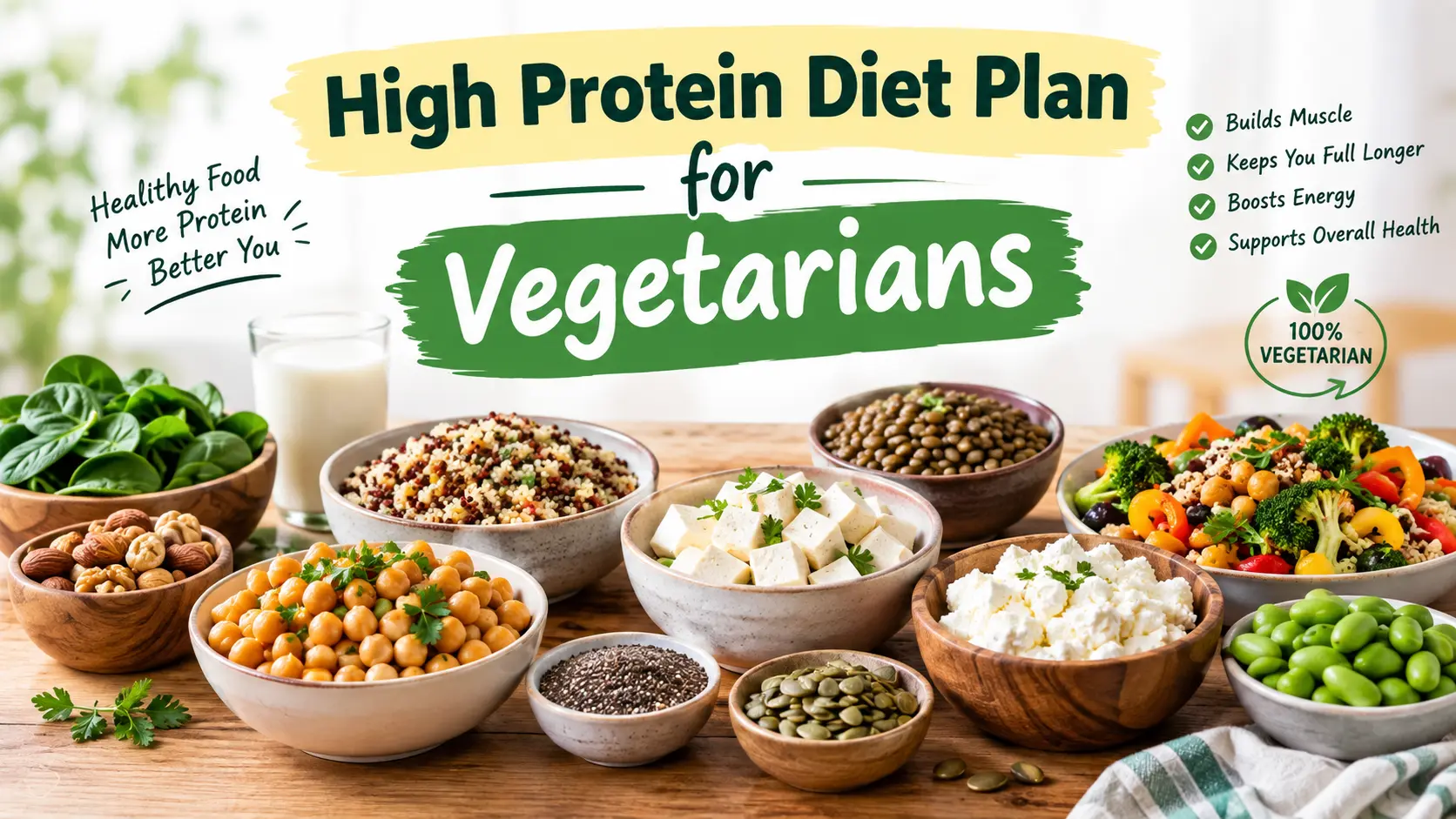 High Protein Diet Plan for Vegetarians