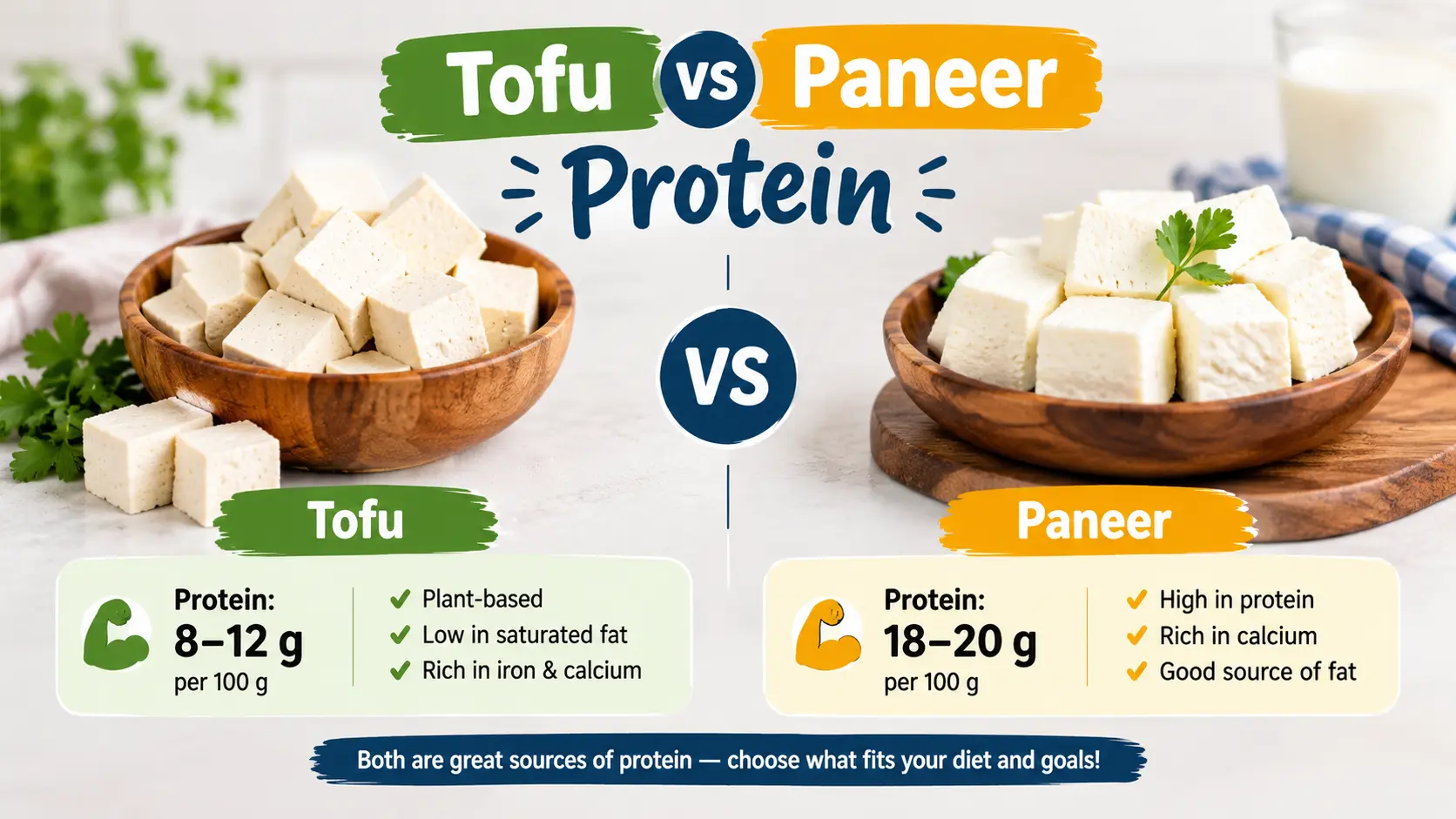 Tofu vs Paneer Protein